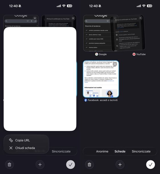 Chiudere pagine Internet Firefox iPhone