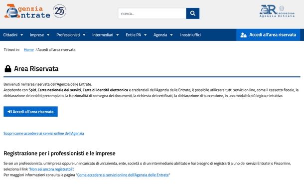 Scaricare PDF fatture emesse Agenzia Entrate