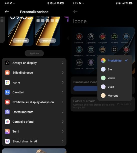 Personalizzare icone Temi Xiaomi