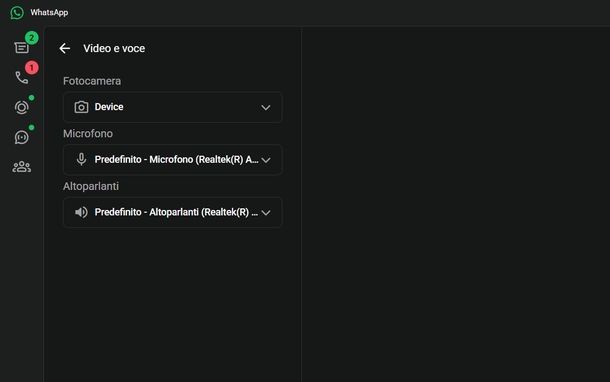 Gestire permessi WhatsApp Desktop Windows