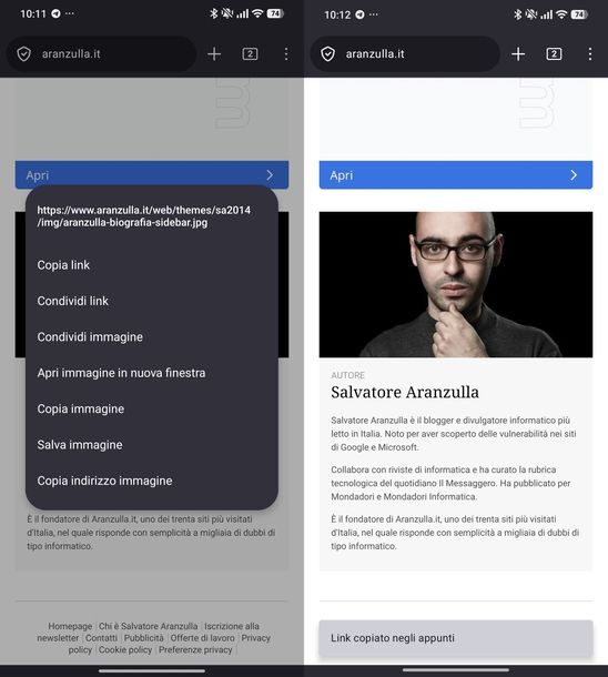 Come trovare URL di immagine Firefox