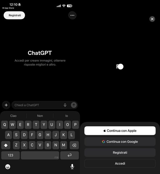 Accedere a ChatGPT gratis iOS