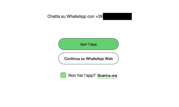 Creare link WhatsApp.me