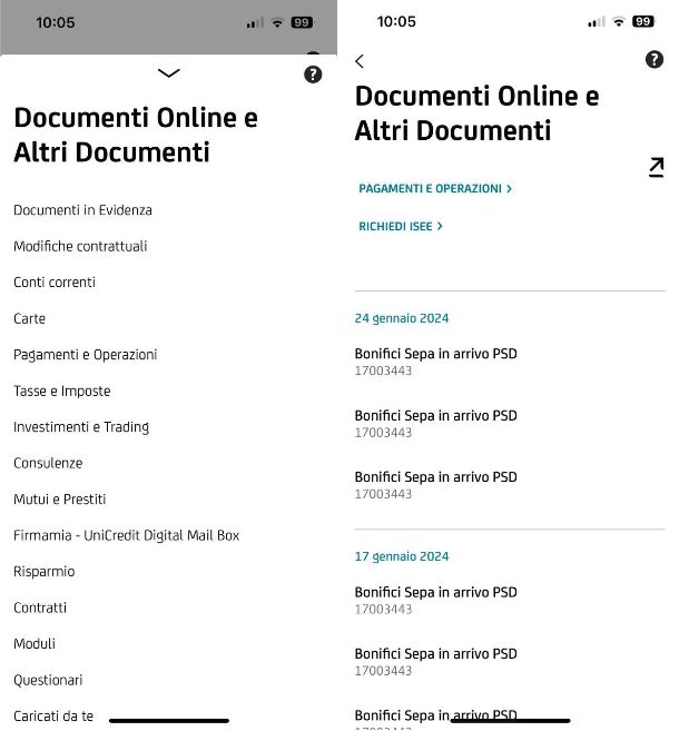 Scaricare PDF bonifico UniCredit