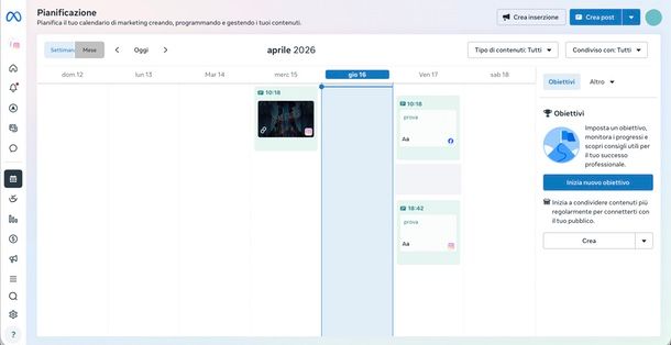 vedere post programmati Instagram PC