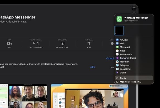 Come trovare URL di app App Store macOS