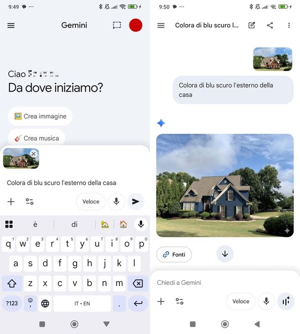 app intelligenza artificiale cambiare colore esterno case
