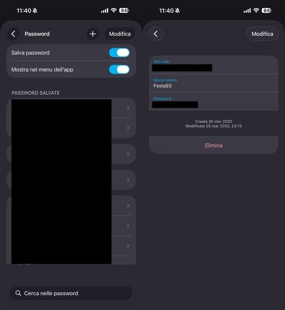 Vedere password salvate Mozilla Firefox iOS