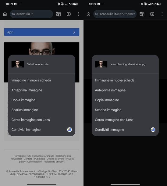 Come trovare URL di immagine Chrome
