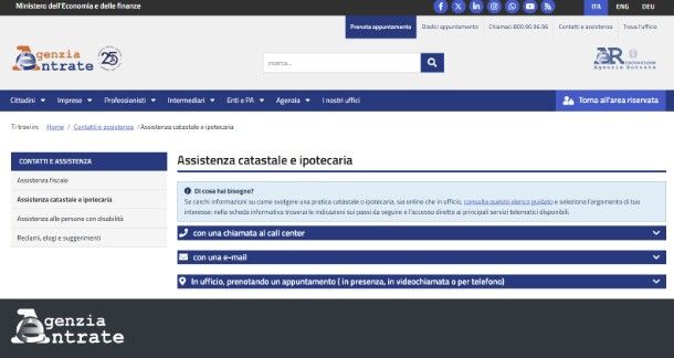 Sito Agenzia delle Entrate