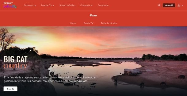 Rivedere programmi Focus Web