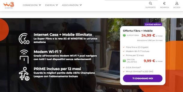 Offerta WINDTRE fisso e mobile
