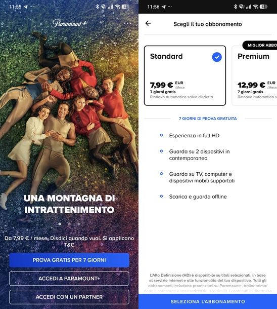 Attivare Paramount+ app