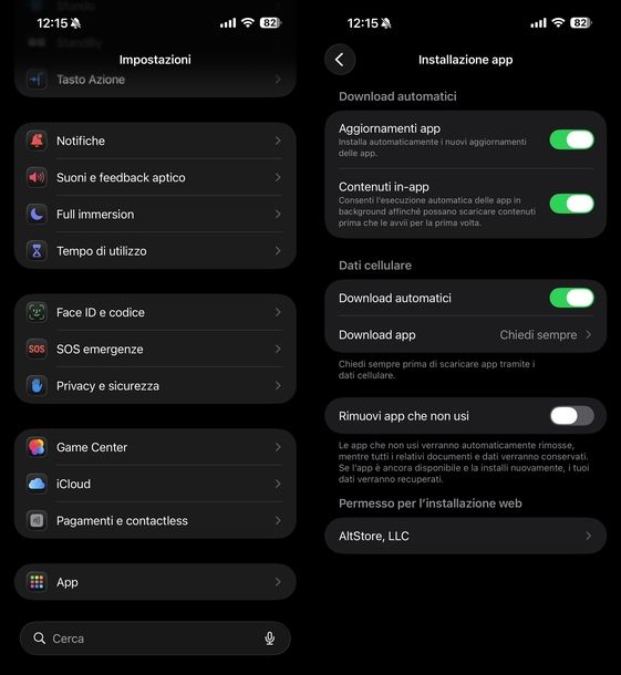 Attivare aggiornamenti automatici app iOS