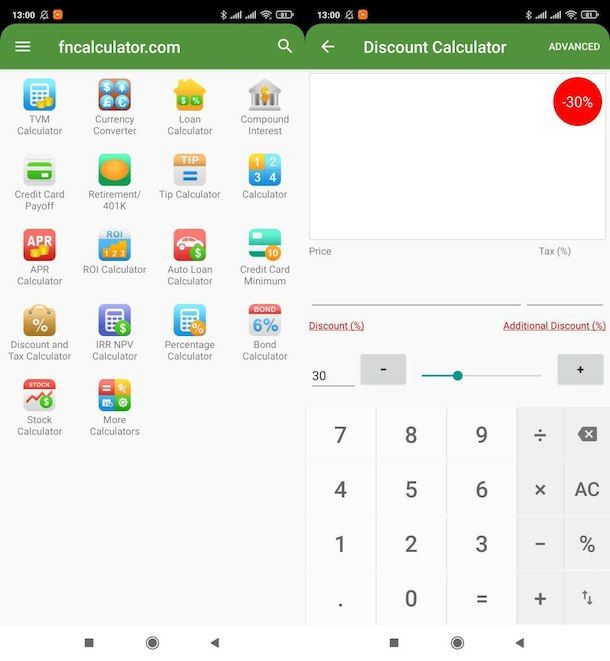 financial calculators