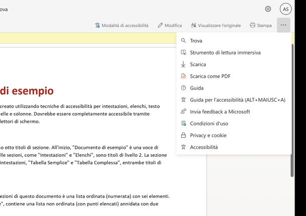 Tradurre documento Word Online
