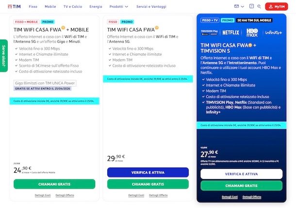 Offerte FWA TIM