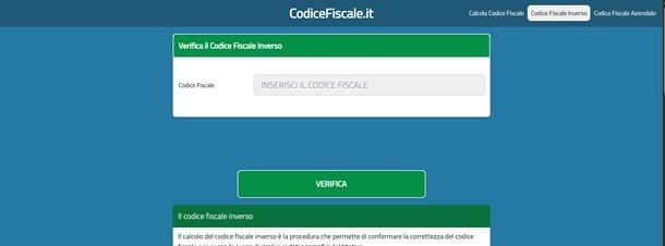 codice fiscale