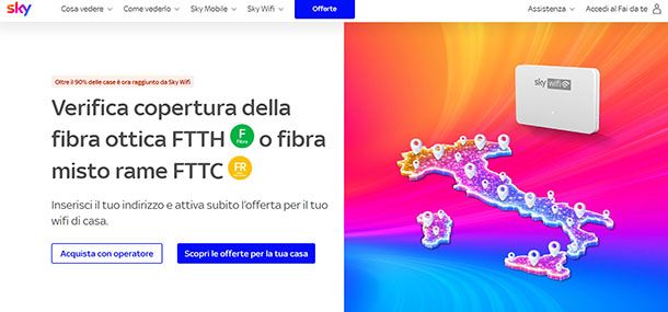 Verifica Copertura Sky Wifi