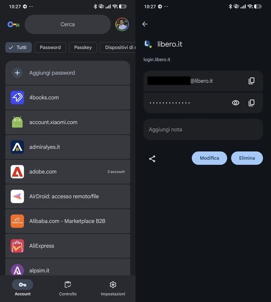 Recuperare password mail Libero Android