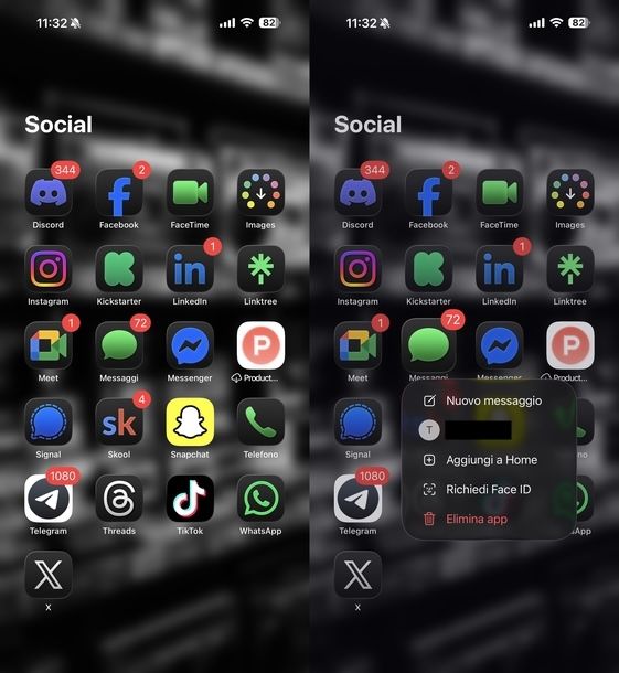 Aggiungere icona app Messaggi schermata Home iOS