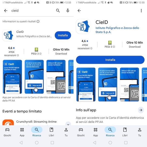 Scaricare app CieID su Android