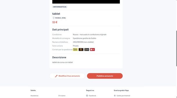 Come vendere su Subito.it
