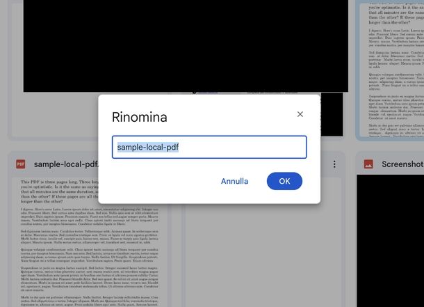 Rinominare file Google Drive
