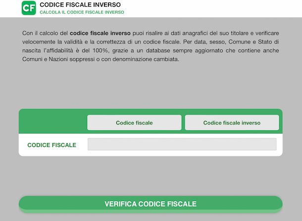 codice fiscale