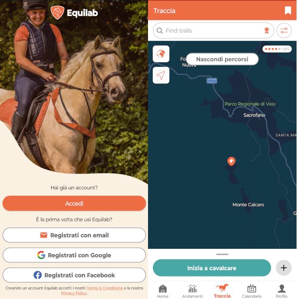 schermate app Equilab