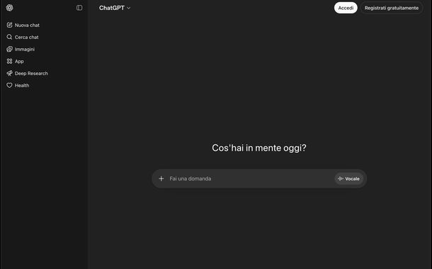 Accedere a ChatGPT senza registrarsi Web