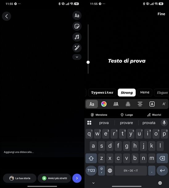 Scrivere in grassetto Instagram