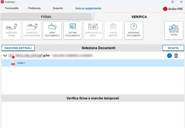 Scaricare PDF p7m ArubaSign