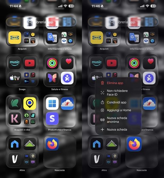 Ripristinare app nascosta iOS