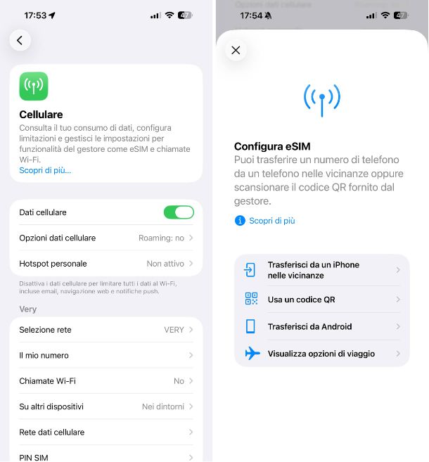 Dual SIM come funziona iPhone