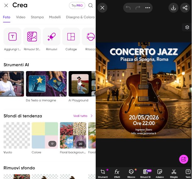 schermate app Picsart