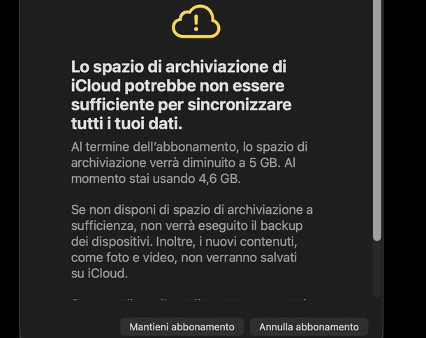 Disattivare iCloud+ macOS