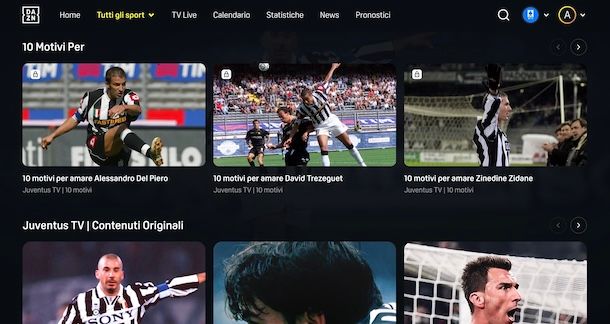 Vedere Juventus TV su DAZN