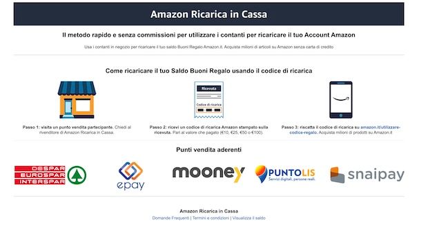 Ricarica Amazon
