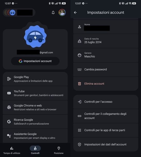 Disattivare Family Link Android