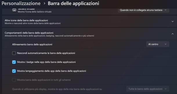 Ripristinare barra degli strumenti Windows
