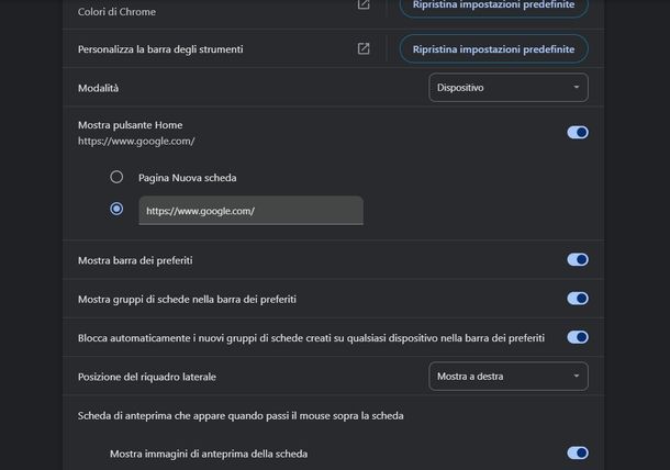 Ripristinare barra degli strumenti Google Chrome