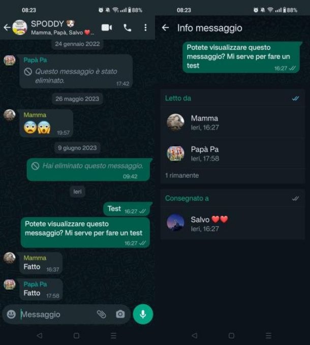 messaggio gruppo whatsapp
