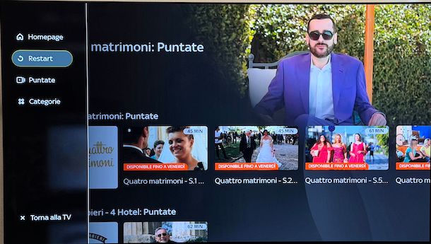 Funzione Restart Smart TV