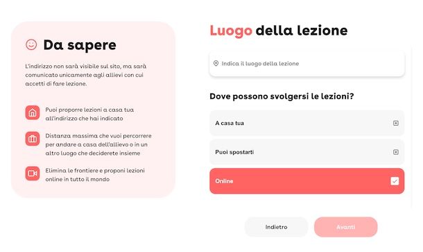 Creare annuncio su Superprof