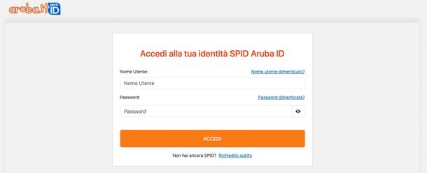 SPID Aruba SelfCare