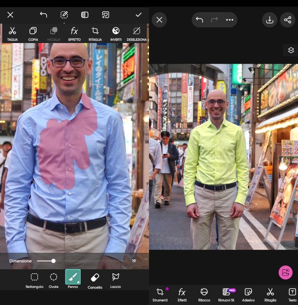 schermate app Picsart