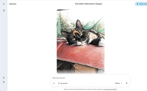 trasformare foto in disegno AI