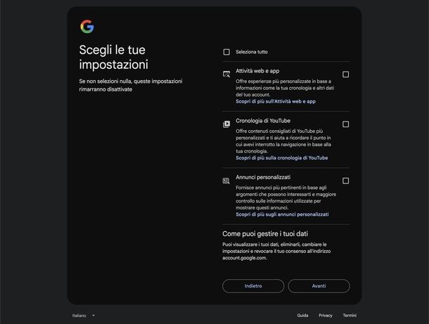 Creare indirizzo email gratis Gmail