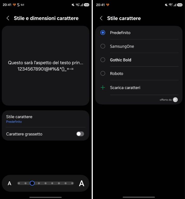 Come installare font su Samsung